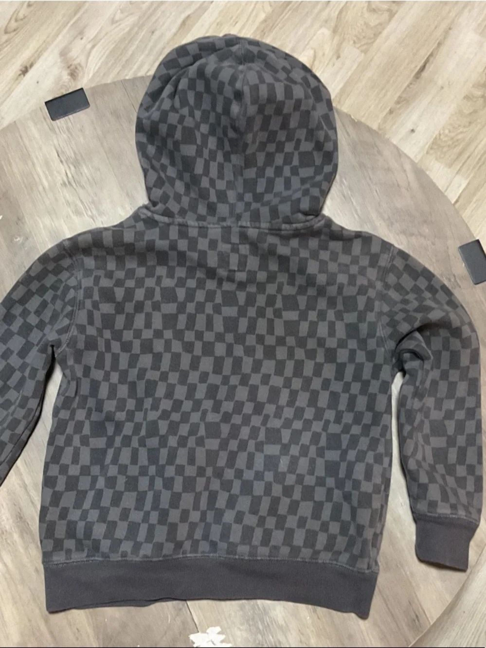 GAP Kids Black Checkerboard Pullover Hoodie
